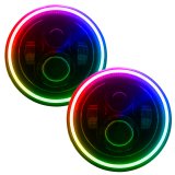 Oracle 7in High Powered LED Headlights - Black Bezel - ColorSHIFT 2.0 thumbnail 1