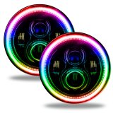 Oracle 7in High Powered LED Headlights - Black Bezel - ColorSHIFT No Controller thumbnail 1
