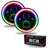 Oracle 7in High Powered LED Headlights - Black Bezel - ColorSHIFT - BC1 thumbnail 3
