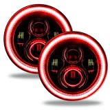 Oracle Jeep Wrangler JL/Gladiator JT 7in. High Powered LED Headlights (Pair) - Red thumbnail 3