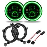 Oracle Jeep Wrangler JL/Gladiator JT 7in. High Powered LED Headlights (Pair) - Green thumbnail 3