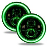 Oracle Jeep Wrangler JL/Gladiator JT 7in. High Powered LED Headlights (Pair) - Green thumbnail 4