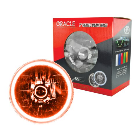 Oracle Pre-Installed Lights 7 IN. Sealed Beam - Amber Halo thumbnail 2