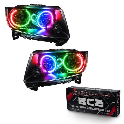 Oracle 11-13 Jeep Grand Cherokee SMD HL (Non-HID)-Chrome - ColorSHIFT w/ BC1 Controller thumbnail 3