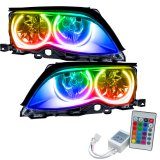 Oracle 02-05 BMW 3 Series SMD HL - Black - ColorSHIFT w/ Simple Controller thumbnail 1