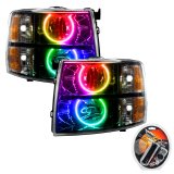 Oracle 07-13 Chevrolet Silverado SMD HL - Black - Round Style - ColorSHIFT thumbnail 1