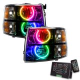 Oracle 07-13 Chevy Silverado SMD HL - Blk - Round Style - ColorSHIFT w/ 2.0 Controller thumbnail 1