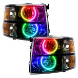 Oracle 07-13 Chevrolet Silverado SMD HL - Blk - Round Style - ColorSHIFT w/o Controller thumbnail 2