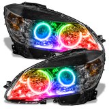 Oracle 08-11 Mercedes Benz C-Class Pre-Assem. Headlights Chrome Housing- w/2.0 Controller thumbnail 2