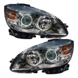Oracle 08-11 Mercedes Benz C-Class Pre-Assem. Headlights Chrome Housing- w/2.0 Controller thumbnail 3