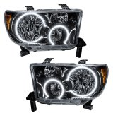 Oracle 07-11 Toyota Tundra Pre-Assembled Headlights - Black Housing - White thumbnail 1