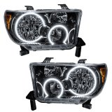 Oracle 07-11 Toyota Tundra Pre-Assembled Headlights - Black Housing - White thumbnail 2