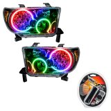 Oracle 07-11 Toyota Tundra Pre-Assembled Headlights - Black Housing - ColorSHIFT thumbnail 2