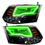Oracle 09-17 RAM 1500 TRX Quad Pre-Assembled Headlights Blk Housing - w/ 2.0 Controller thumbnail 4