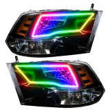 Oracle 09-17 RAM 1500 TRX Quad Pre-Assembled Headlights Blk Housing - w/ BC1 Controller thumbnail 4