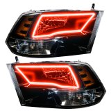 Oracle 09-17 RAM 1500 Quad Pre-Assembled Headlights Blk Housing - w/ Simple Controller thumbnail 6