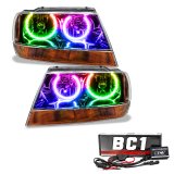 Oracle 99-04 Jeep Grand Cherokee SMD HL - Black - ColorSHIFT w/ BC1 Controller thumbnail 2