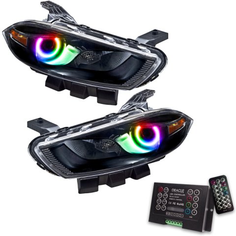 Oracle 13-16 Dodge Dart SMD HL - Black - Halogen - ColorSHIFT w/ 2.0 Controller thumbnail 1