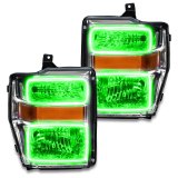 Oracle 08-10 Ford F250/350 Pre-Assembled Halo Headlights - Chrome Housing - ColorSHIFT thumbnail 4