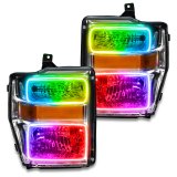 Oracle 08-10 Ford F250/350 Pre-Assembled Halo Headlights- Chrome Housing - w/o Controller thumbnail 1