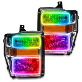 Oracle 08-10 Ford F250/350 Pre-Assembled Halo Headlights- Chrome Housing - w/o Controller thumbnail 2