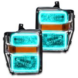 Oracle 08-10 Ford F250/350 Pre-Assembled Halo Headlights- Chrome Housing - w/o Controller thumbnail 7