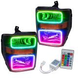Oracle 08-10 Ford F250/350 LED HL - Black - ColorSHIFT w/ Simple Controller thumbnail 2