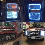 Oracle 08-10 Ford F250/350 LED HL - Black - ColorSHIFT w/ Simple Controller thumbnail 7