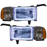 Oracle 94-02 Dodge Ram Pre-Assembled Halo Headlights - White thumbnail 1