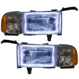Oracle 94-02 Dodge Ram Pre-Assembled Halo Headlights - White thumbnail 2
