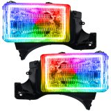 Oracle 94-02 Dodge Ram Pre-Assembled Halo Headlights - ColorSHIFT w/o Controller thumbnail 3