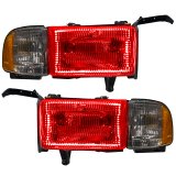 Oracle 94-02 Dodge Ram Pre-Assembled Halo Headlights - ColorSHIFT w/o Controller thumbnail 6