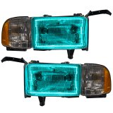 Oracle 94-02 Dodge Ram Pre-Assembled Halo Headlights - ColorSHIFT w/o Controller thumbnail 9