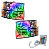 Oracle 07-13 Chevrolet Silverado SMD HL - Square Style - ColorSHIFT w/ Simple Controller thumbnail 2