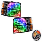 Oracle 07-13 Chevrolet Silverado SMD HL - Black - Square Style - ColorSHIFT thumbnail 1