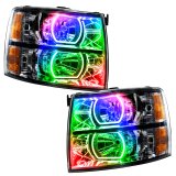 Oracle 07-13 Chevrolet Silverado SMD HL - Black - Square Style - ColorSHIFT thumbnail 6