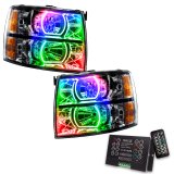 Oracle 07-13 Chevy Silverado SMD HL - Blk - Square Style - ColorSHIFT w/ 2.0 Controller thumbnail 2