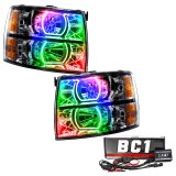 Oracle 07-13 Chevrolet Silverado SMD HL - Black - Square - ColorSHIFT w/ BC1 Controller thumbnail 1