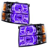 Oracle 07-13 Chevrolet Silverado SMD HL - Black - Square - ColorSHIFT w/ BC1 Controller thumbnail 8