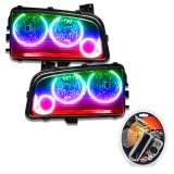 Oracle 05-10 Dodge Charger SMD HL (Non-HID) - Triple Halo - ColorSHIFT thumbnail 1