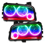 Oracle 05-10 Dodge Charger SMD HL (Non-HID) - Triple Halo - ColorSHIFT w/o Controller thumbnail 1