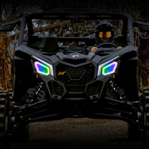 Oracle 17-21 Can-Am Maverick X3 Dynamic RGB+W Headlight Halo Kit - ColorSHIFT - Dynamic thumbnail 5