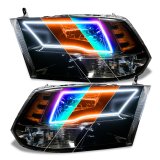 Oracle 09-18 Dodge Ram RGB+A + Switchback Quad Headlight Halo Kit w/ Simple Controller thumbnail 2