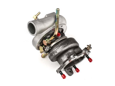 Forced Performance Subaru STi/WRX Black Turbo 84mm CH8CM Turbine Hsg 18PSI TiAL MVI WG w/Oil Line thumbnail 2