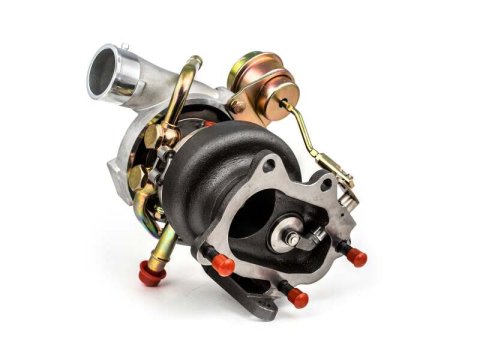 Forced Performance Subaru STi Blue Turbo 84mm Black Housing 18PSI TiAL MVI WG w/Oil Line (D/S Only) thumbnail 1