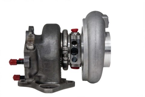 Forced Performance Subaru STI XR Blue 73HTZ Turbo 58mm Black Housing Ext WG w/Oil Line (D/S Only) thumbnail 2