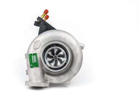 Forced Performance Mitsubishi Evo 9 Green Turbo Ball Bearing Black Turbine Housing (Drop Ship Only) thumbnail 1