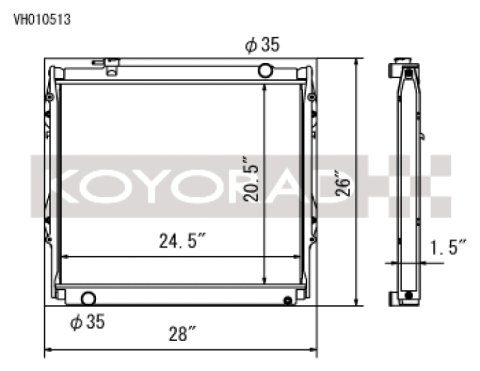 Koyo 95-04 Toyota Tacoma V6 4x4 Manual Radiator thumbnail 1
