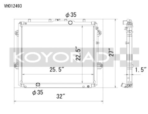Koyo 10-20 Toyota 4Runner 4.0L V6 (5th Gen) Aluminum Radiator - Off-Road Use Only thumbnail 1