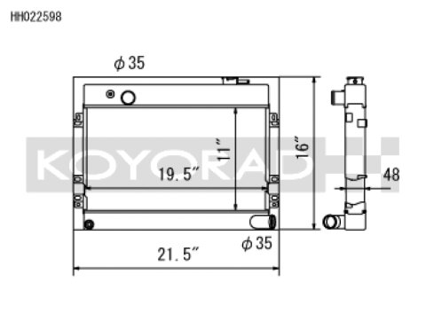 Koyo 68-73 Datsun 510 1.6L (MT) Radiator thumbnail 1